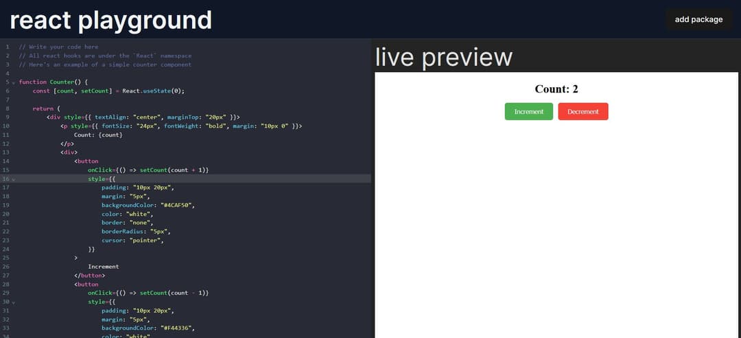 react-playground